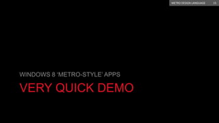 Metro Design Language - WebDU | PPTX