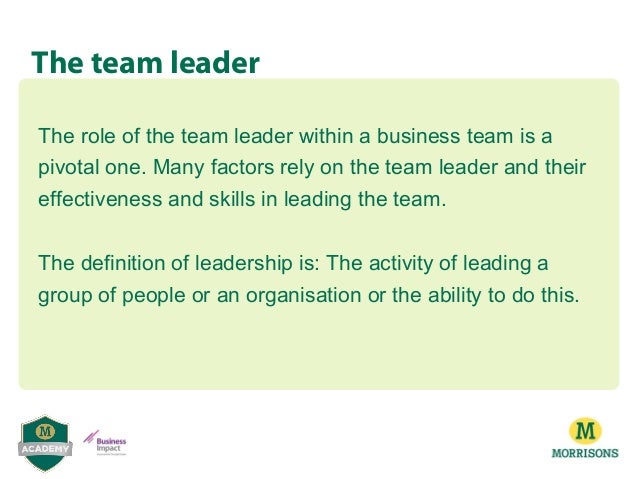 team leader definition