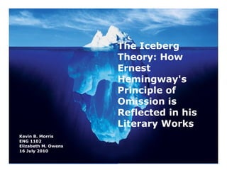 The Iceberg Theory: How Ernest Hemingway's Principle of Omission is Reflected in his Literary Works 