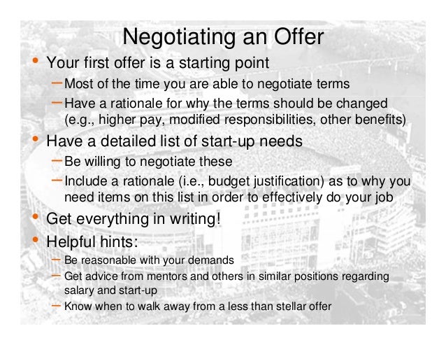 what to negotiate in a job offer