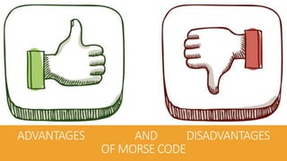 Morse code (-- --- .-. ... . -.-. --- -.. .) | PPTX