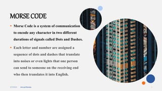 Morse code generation ppt | PPTX