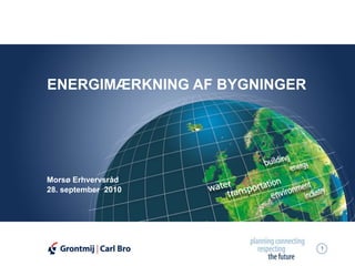 ENERGIMÆRKNING AF BYGNINGER Morsø Erhvervsråd 28. september  2010 