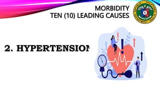 MORBIDITY
TEN (10) LEADING CAUSES
2. HYPERTENSION
 