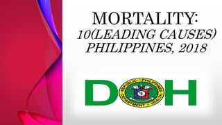 MORTALITY:
10(LEADING CAUSES)
PHILIPPINES, 2018
 