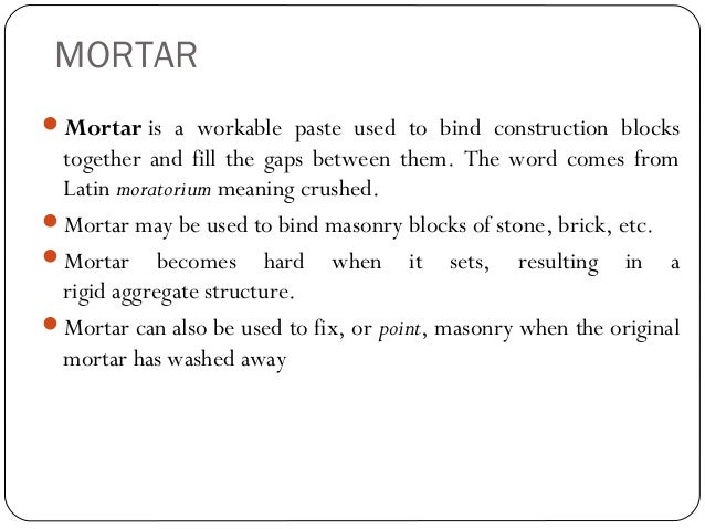 masonry construction