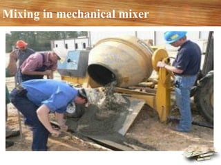 Mixing in mechanical mixer
 