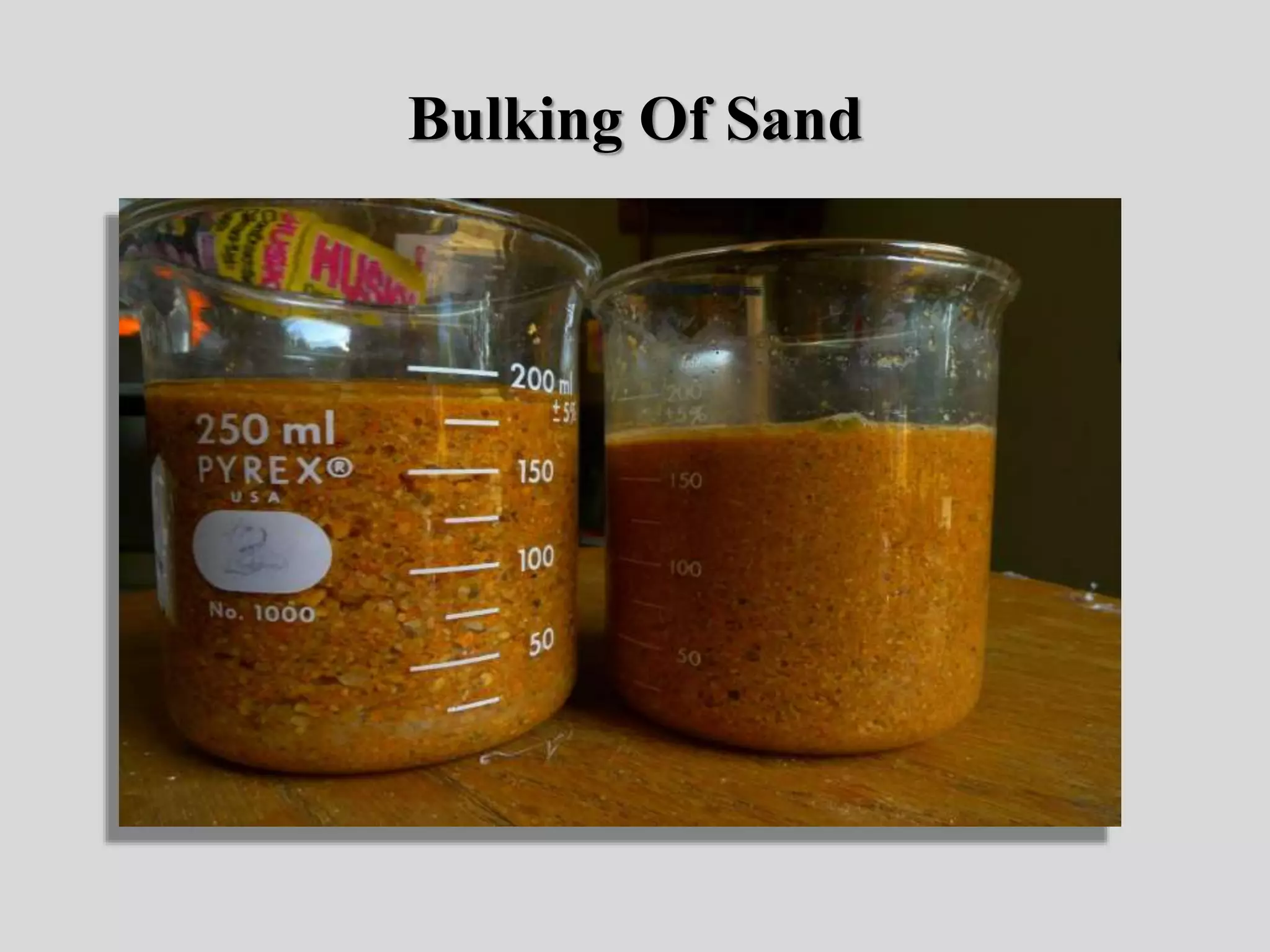 Bulking Of Sand
 