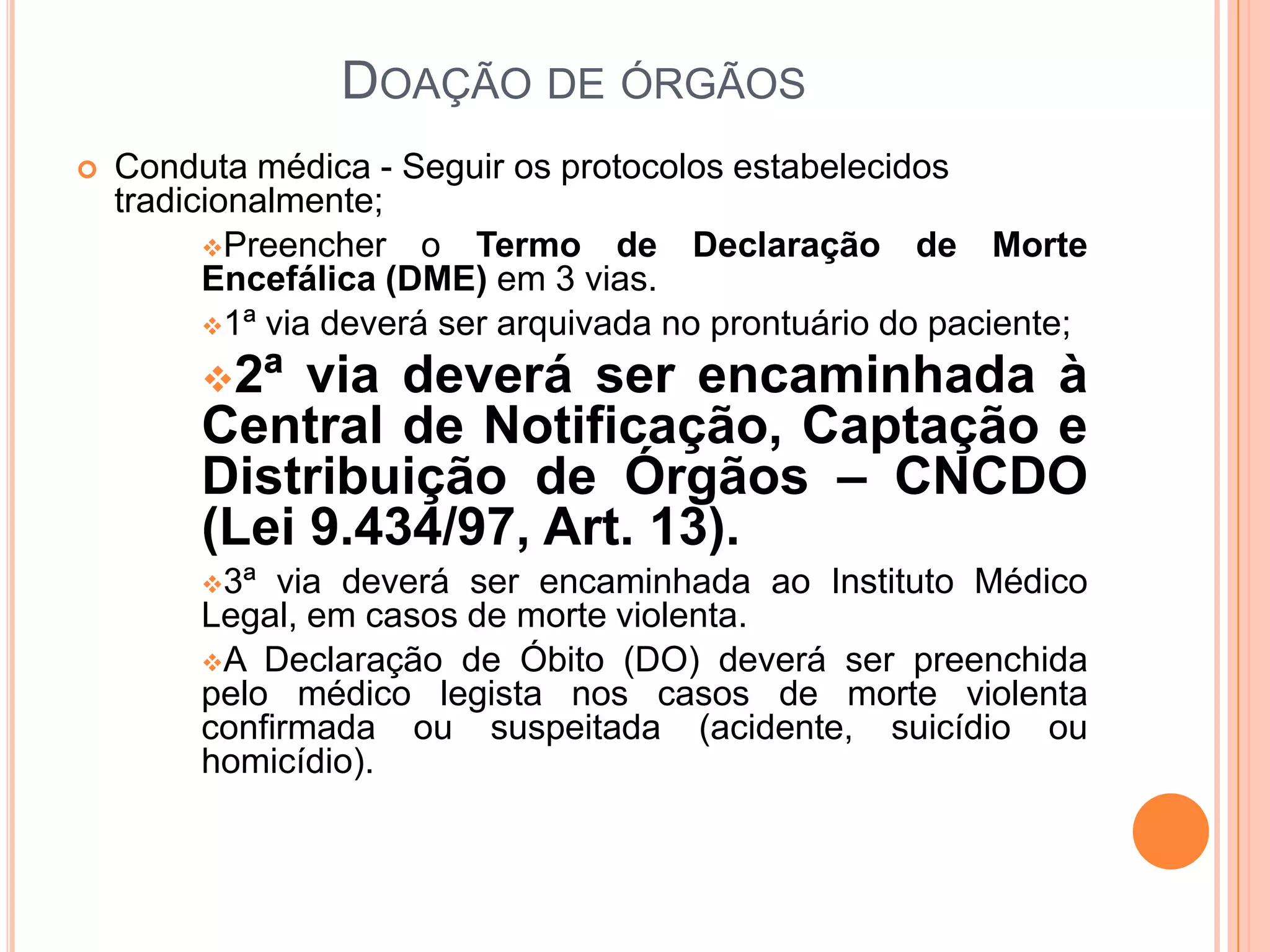 Morte encefálica enfermagem farec | PPTX