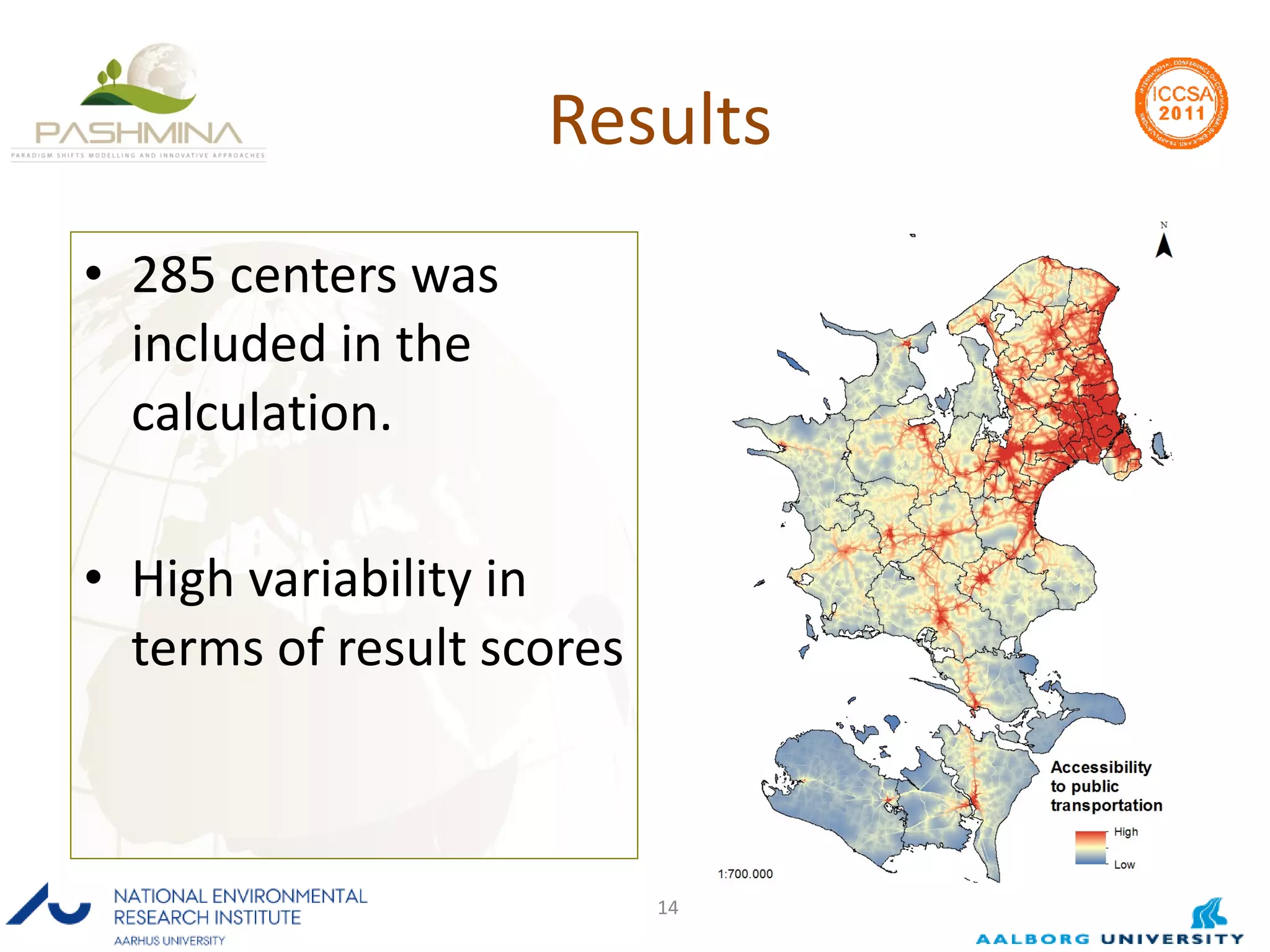 Results 285 centers was included in the calculation. High variability in terms of result scores 