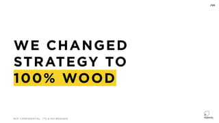 WE CHANGED
STRATEGY TO
100% WOOD
NOT CONFIDENTIAL ITS A NO BRAINER
/05
 