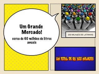 Um Grande  Mercado! cerca de 60 milhões de litros anuais 200 MILHoES DE LATINHAS 