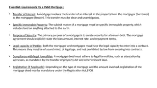 Mortgage - Rights and Liabilities of Mortgagor and Mortgagee | PPTX