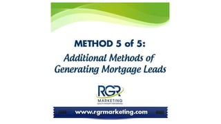 How To Get Mortgage Leads