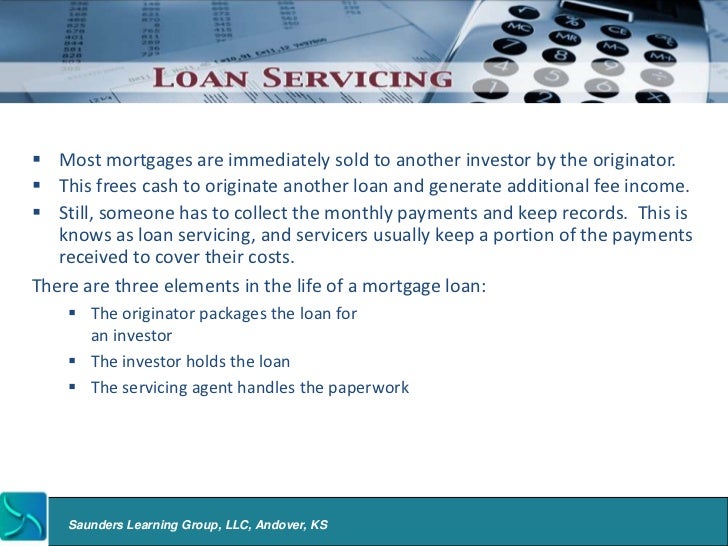 mortgage banking overview generate mortgage loan
