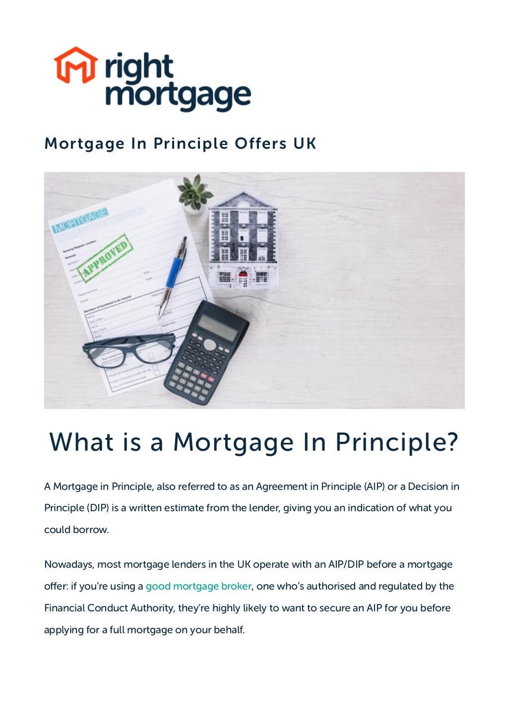 Mortgage In Principle Offers UK Right Mortgage UK
