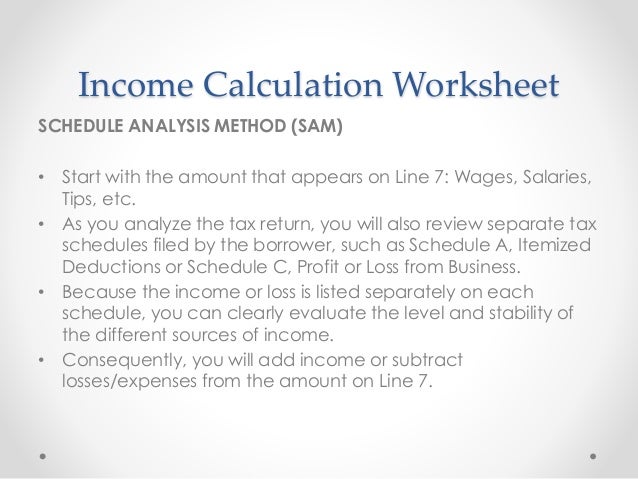 loan analysis worksheet