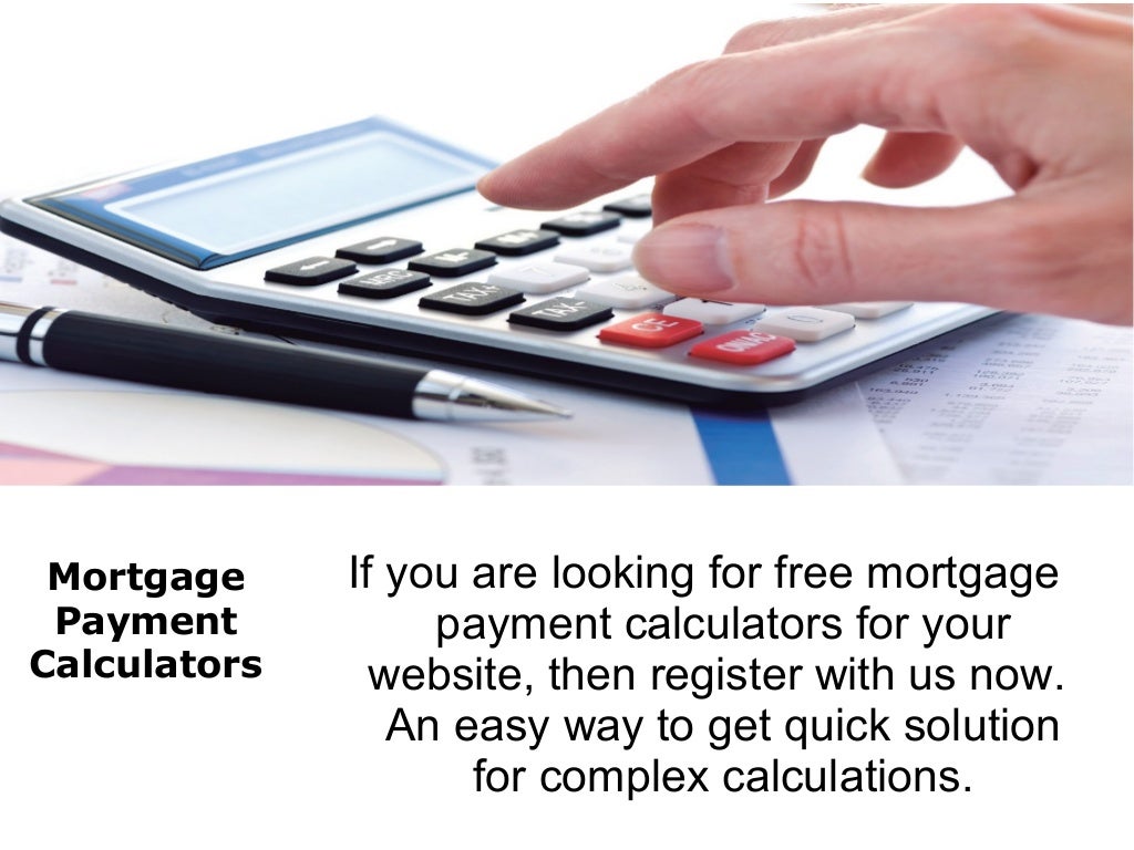 Mortgage payment calculators