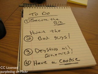 CC Licensed
purpleslog on Flickr
 