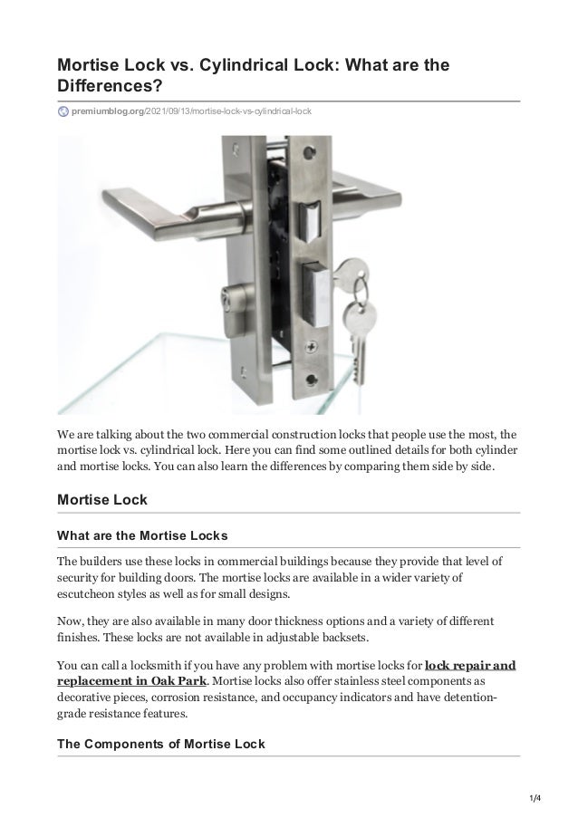 Mortise Lock Vs Cylindrical Lock What Do You Need Mor vrogue.co
