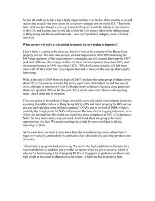 James Morton of Cundill Recovery Fund