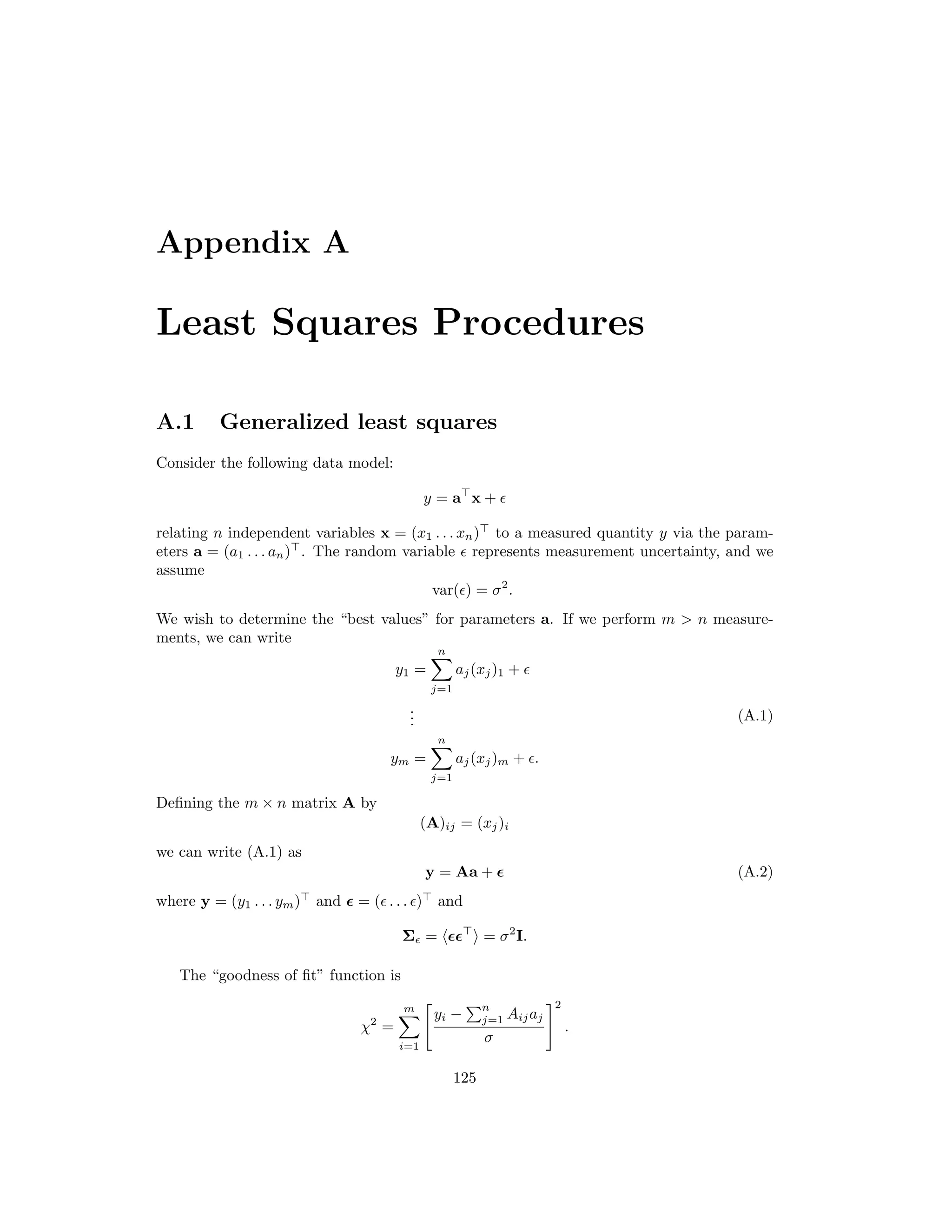 118 CHAPTER 11. HYPERSPECTRAL ANALYSIS Figure 11.2: AVIRIS spectrum of one pixel location. 11.1 Mixture modelling In working with multispectral images, the fact that at the scale of observation a pixel contains a mixture of materials is generally treated as a second order eﬀect and more or less ignored. With the availability of high spectral resolution sensors it has become possible to treat the problem of the “mixed pixel” quantitatively. The basic premise of mixture modelling is that within a given scene, the surface is dominated by a small number of common materials that have relatively constant spectral properties. These are referred to as the end-members. It is assumed that the spectral variability captured by the remote sensing system can be modelled by mixtures of these components. 11.1.1 Full linear unmixing Suppose that there are p end-members and spectral bands. Then we can denote the spectrum of the ith end-member by the vector mi =    mi 1 ... mi    . Now deﬁne the matrix of end-members M according to M = (m1 . . . mp ) =    m1 1 s mp 1 ... ... ... m1 s mp    , with one column for each end-member. For hyperspectral imagery we always have p . 
