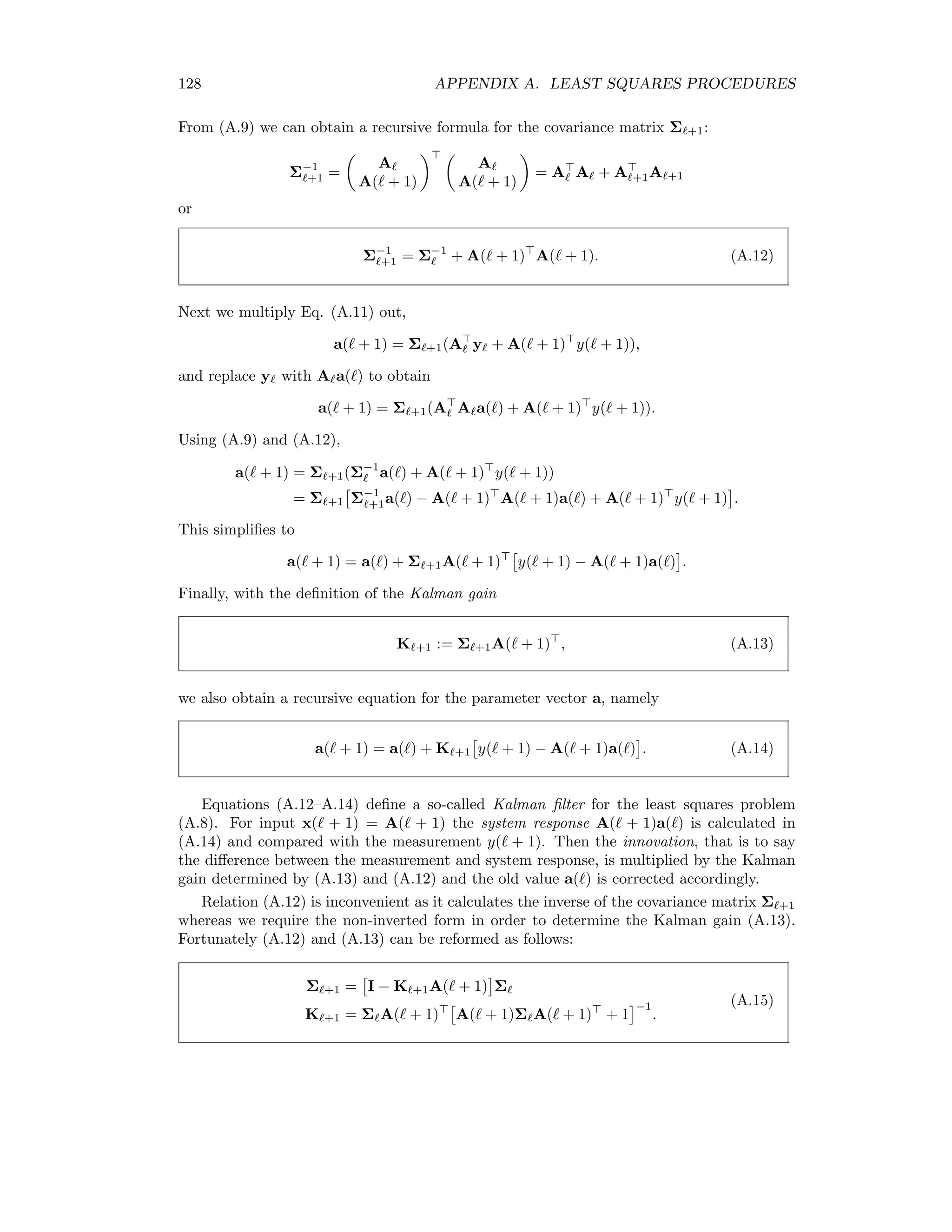 11.2. ORTHOGONAL SUBSPACE PROJECTION 121 Figure 11.4: The n-D visualizer. 11.2 Orthogonal subspace projection Orthogonal subspace projection is a transformation which is closely related to linear unmix- ing. Suppose that a multispectral image pixel g consists of a mixture of “desirable” and “undesirable” spectra, g = Dα + Uβ + n. The × matrix P = I − U(U U)−1 U “projects out” the undesirable components, since Pg = PDα + IUβ − Uβ + Pn = PDα + Pn. (11.2) An example of the use of this transformation is the suppression of cloud cover from a multispectral image. First an unsupervised classiﬁcation is carried out (see Chapter 9) and the clusters containing the undesired features (clouds) are identiﬁed. The mean vectors of these clusters can then be used as the undesired spectra and combined to form the matrix U. The the projection (11.2) can be applied to the entire image. Here is an ENVI/IDL program to implement this idea: ; Orthogonal subspace projection pro osp, event print, ’---------------------------------’ print, ’Orthogonal Subspace Projection’ print, systime(0) 