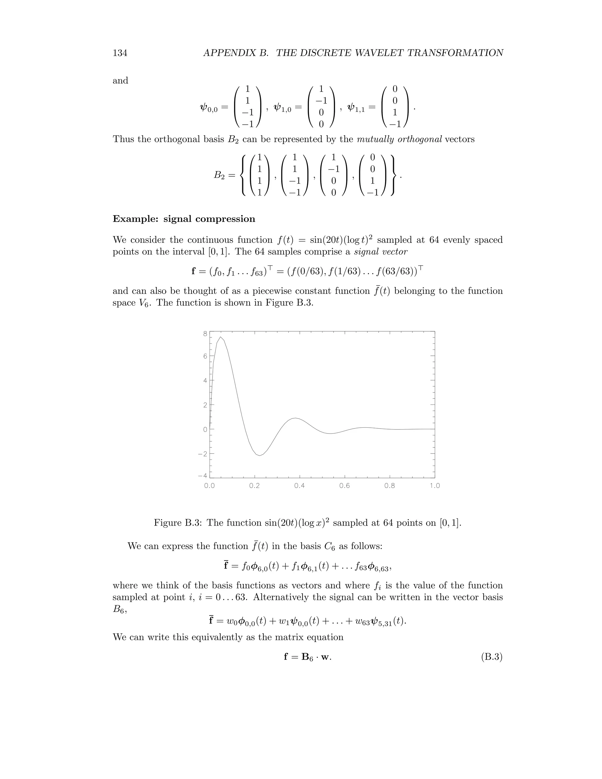 A.2. RECURSIVE LEAST SQUARES 127 Evaluating: (A A)−1 = m xi xi x2 i −1 = m m¯x m¯x x2 i −1 . Recalling the expression for the inverse of a 2 × 2 matrix, (A A)−1 = 1 m x2 i + m2 ¯x2 x2 i −m¯x −m¯x m . Furthermore, we have A y = m¯y xiyi . Therefore the estimate for b is ˆb = 1 m x2 i + m2 ¯x2 (−m2 ¯x¯y + m xiyi) = −m¯x¯y + xiyi m x2 i + m2 ¯x2 . (A.6) From (A.3) the uncertainty in b is given by σ2 times the (2,2) element of (A A)−1 , σ2 b = σ2 m m x2 i + m2 ¯x2 . (A.7) Equations (A.6) and (A.7) correspond to those for ordinary least squares. A.2 Recursive least squares Suppose that the measurement data in (A.1) are presented sequentially and we wish to determine the best solution for the parameters a as the new data become available. We can write Eq. (A.2) in the form y = A a + (A.8) indicating that measurements have been made up till now (we assume n), where as before n is the number of parameters (the length of a). The least squares solution is, with (A.4), ˆa = (A A )−1 A y =: a( ) and, from (A.5), the covariance matrix of a( ) is Σ = (A A )−1 . (A.9) We have assumed for convenience that σ2 = 1. Therefore we can write a( ) = Σ A y . (A.10) Suppose a new observation becomes available. (We’ll call it (x( + 1), y( + 1)) rather than (x +1, y +1), as this simpliﬁes the notation considerably.) Now we must solve the least squares problem y y( + 1) = A A( + 1) a + , where A( + 1) = x( + 1) . According to (A.10) the solution is a( + 1) = Σ +1 A A( + 1) y y( + 1) . (A.11) 