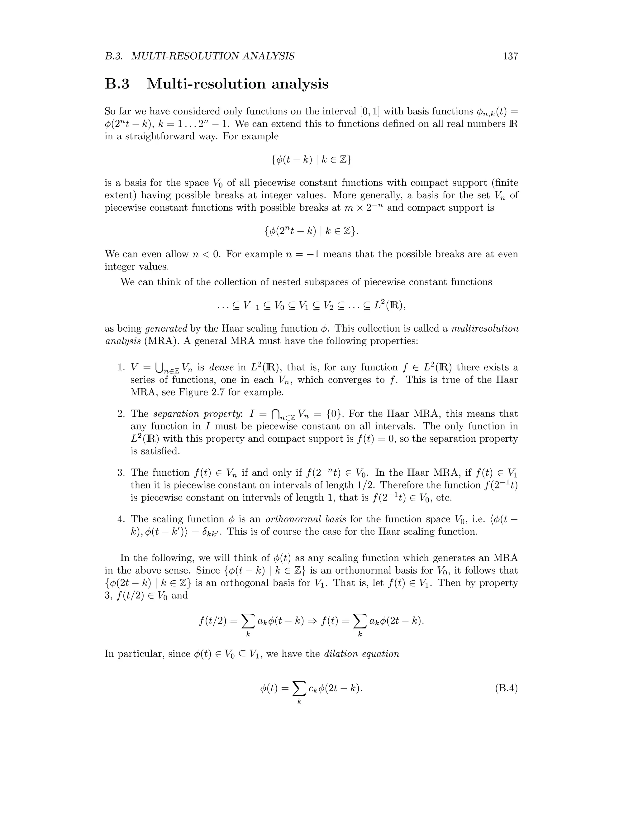 130 APPENDIX A. LEAST SQUARES PROCEDURES and where σ2 can be replaced by ˆσ2 = m (n − 2)(1 + ˆb2) (s2 yy − 2ˆbsxy + ˆb2 s2 xx), (A.22) see [KS79]. It can be shown that estimators of a and b can be calculated by means of the elements in the eigenvector corresponding to the smallest eigenvalue of the dispersion matrix of the m by 2 data matrix with a vector of the xs in the ﬁrst column and a vector of the ys in the second column, [KS79]. This can be used to perform orthogonal regression in higher dimensions, i.e., when we have, for example, more x variables than the one variable we have here. 