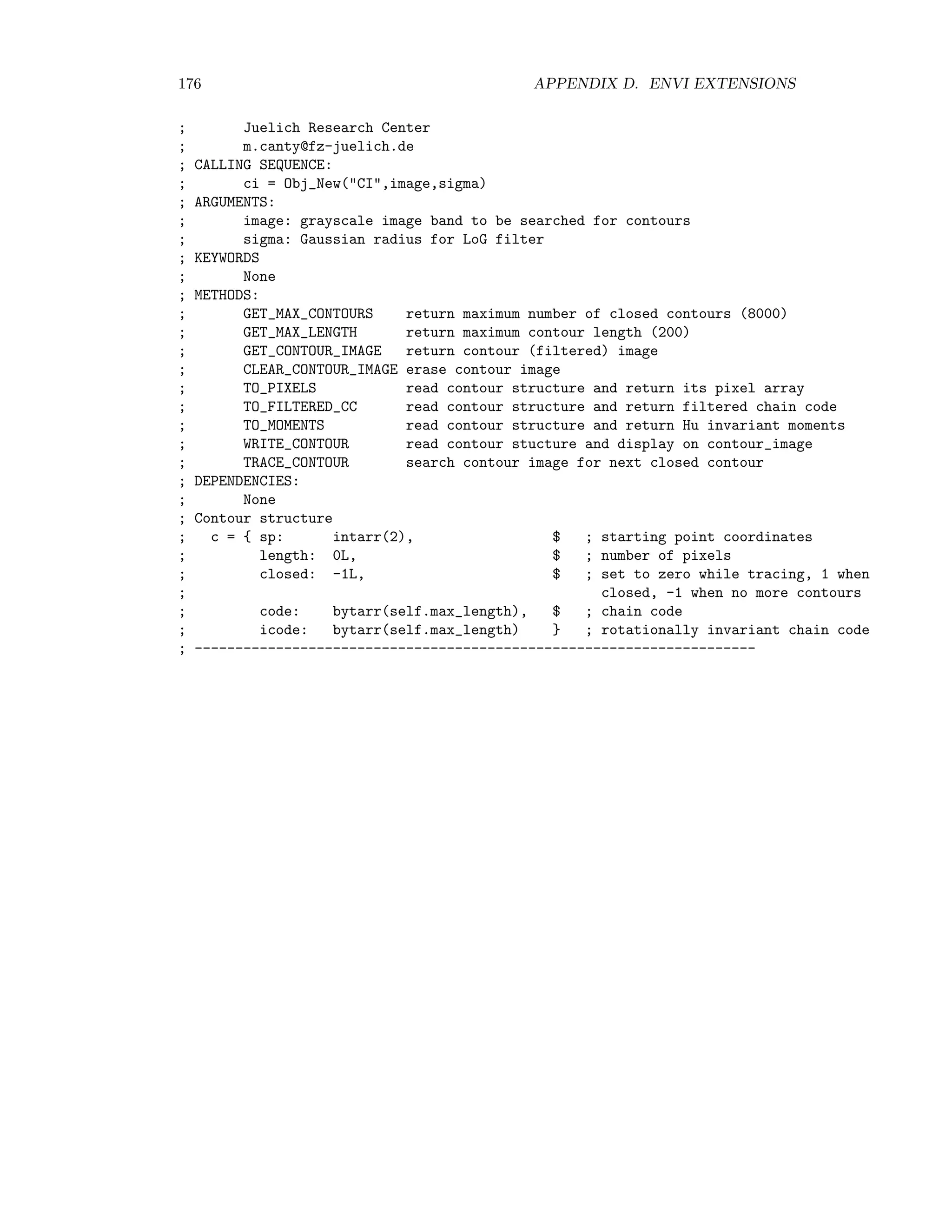 C.3. KALMAN FILTER TRAINING 169 *self.Wh = *self.Wh + dWh ; record cost history if iter mod 100 eq 0 then begin (*self.cost_array)[iter100]=alog10(self-cost()) iter100 = iter100+1 progressbar-Update,iter*100/self.iterations,text=strtrim(iter,2) plot,*self.cost_array,xrange=[0,iter100],color=0,background=’FFFFFF’XL,$ xtitle=’Iterations/100)’,ytitle=’log(cross entropy)’ end iter=iter+1 endrep until iter eq self.iterations progressbar-Destroy End 