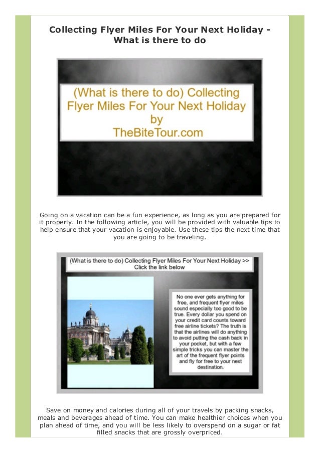 collecting flyer miles for your next holiday what are flyer miles