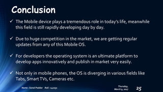 Android Conclusion Mobile Operating System | PPTX