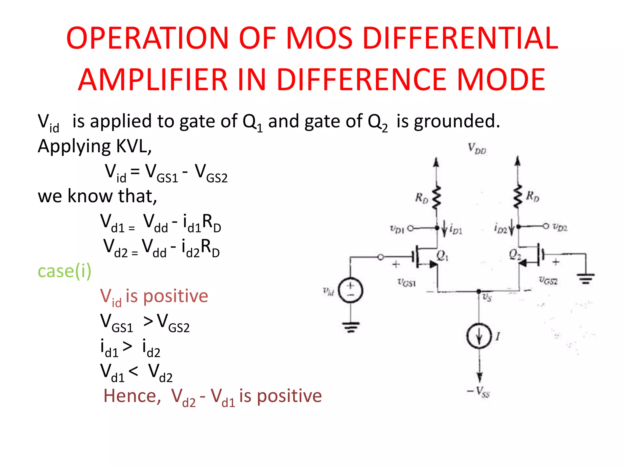 DIFFERENTIAL AMPLIFIER using MOSFET | PPTX