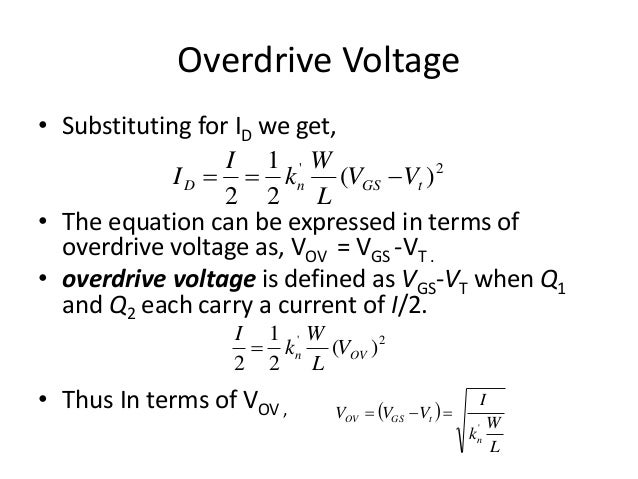 Differential Amplifier Using Mosfet