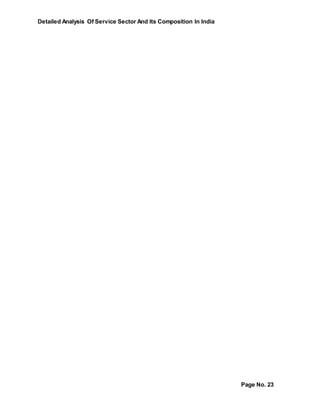 Detailed Analysis Of Service Sector And Its Composition In India
Page No. 23
 