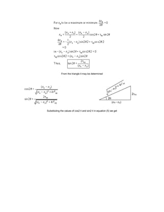 From the triangle it may be determined
Substituting the values of cos2 and sin2 in equation (5) we get
 