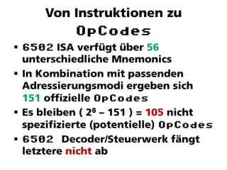 OpCodes
 6502



          OpCodes

                    OpCodes
 6502
 