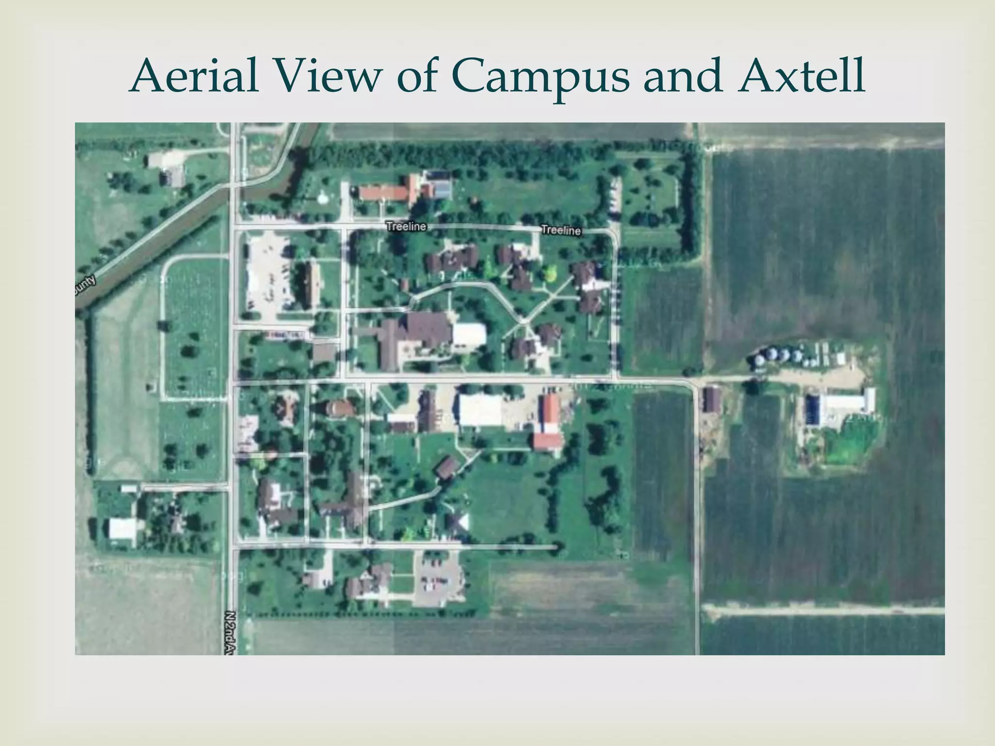 Aerial View of Campus and Axtell
 