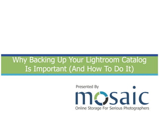 Why Backing Up Your Lightroom Catalog Is Important (And How To Do It) Presented By 