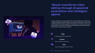 Mosaic: The Agentic AI Video Editing Platform | PPTX