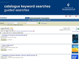 catalogue keyword searches guided searches 