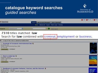 catalogue keyword searches guided searches 