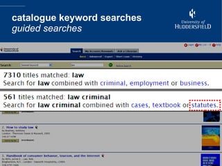 catalogue keyword searches guided searches 