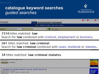 catalogue keyword searches guided searches 