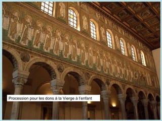 Procession pour les dons à la Vierge à l’enfant 