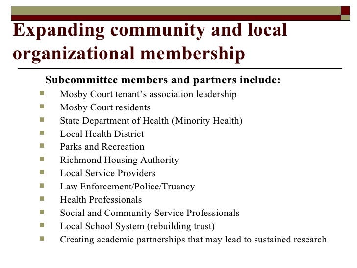 Community Connections for Health VCU’s Center on Health Disparities