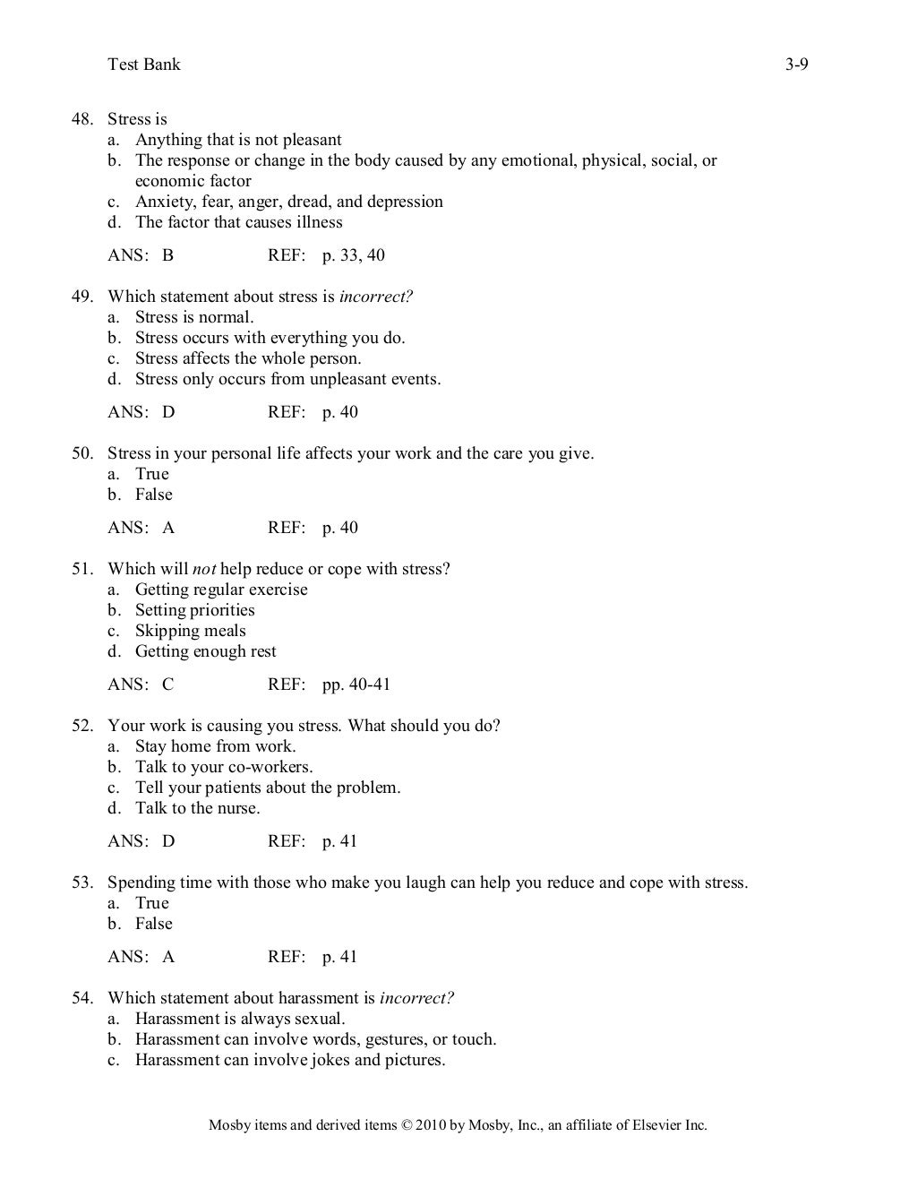 Mosbys Essentials for Nursing Assistants 4th Edition Sorrentino Test Bank
