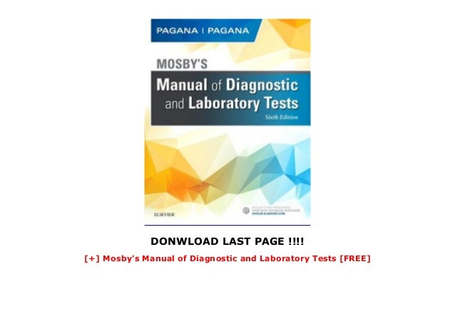 Mosby S Manual Of Diagnostic And Laboratory Tests Free