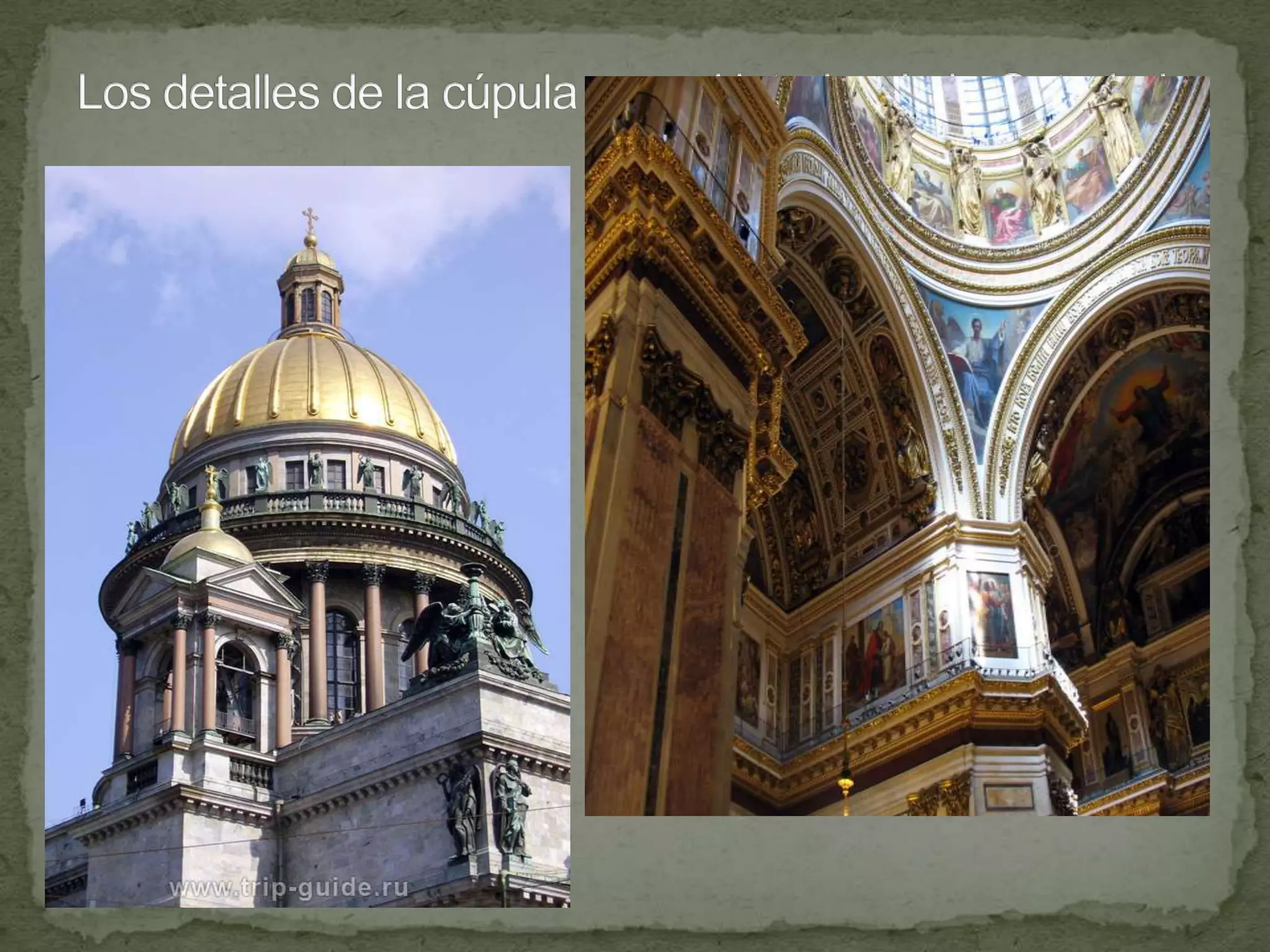 Los detalles de la cúpula y en el interior de la Catedral