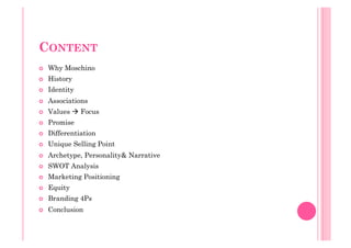 moschino brand history